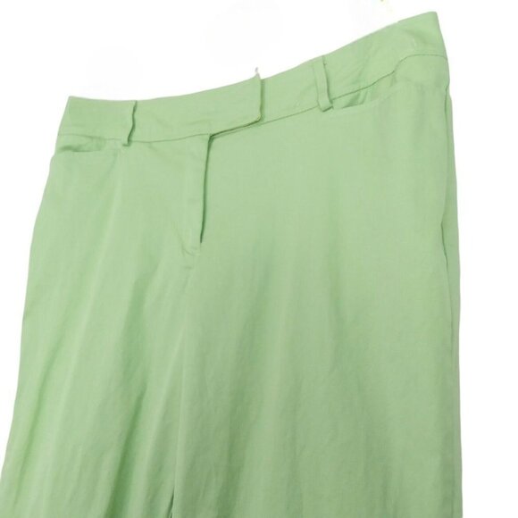 Venezia Size 16 Capris Pants Light Green Hook & Loop Button Zip Closure Split He - Picture 3 of 7